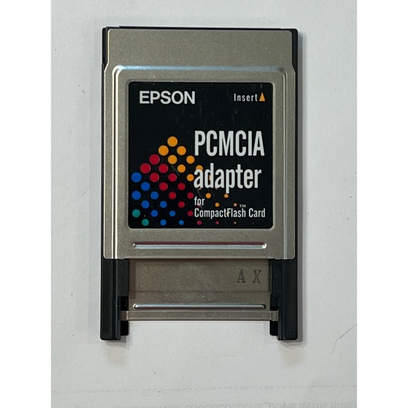 EPSON PCMCIA ADAPTOR * FOR COMPACT FLASH CARDS PRE-OWNED - Picture 1 of 2